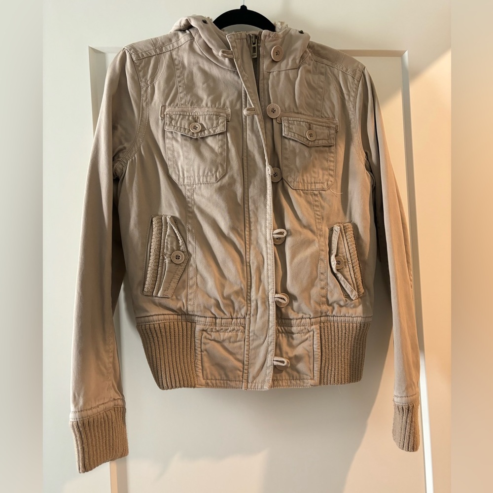 Aeropostale Fur Lined Jacket (Size M) - Missing Fur Hoodie Attachment